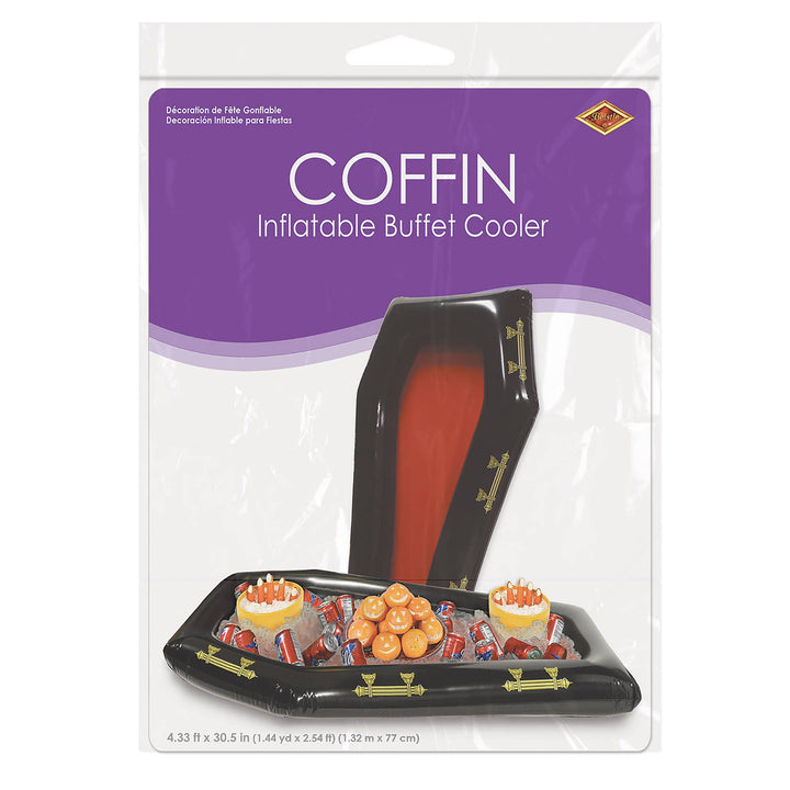 INFLATABLE COFFIN BUFFET COOLER Beistle Halloween Party Supplies INFLATABLE COFFIN BUFFET COOLER Bonjour Fete - Party Supplies