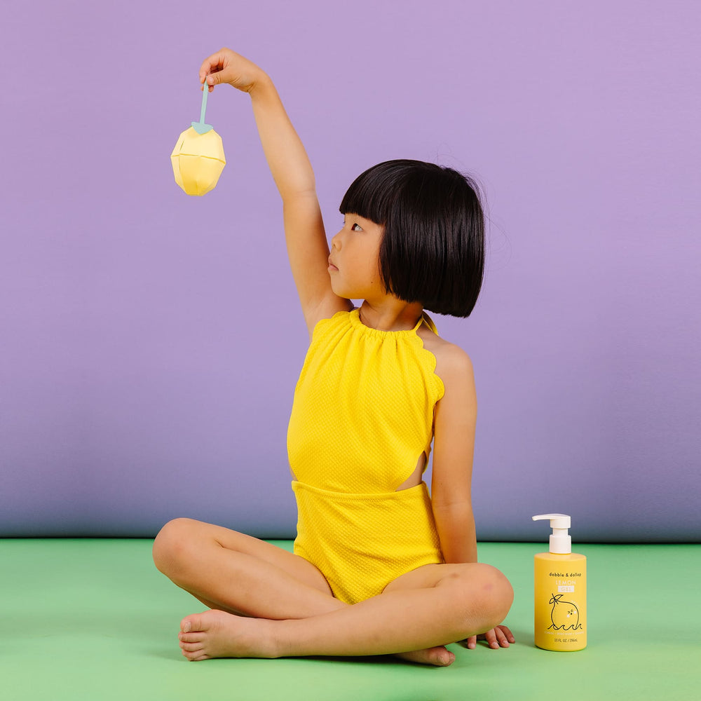 Lemon Bubble Bath, Body Wash & Shampoo Dabble & Dollop Single Bottle Lemon Bubble Bath, Body Wash & Shampoo Bonjour Fete - Party Supplies