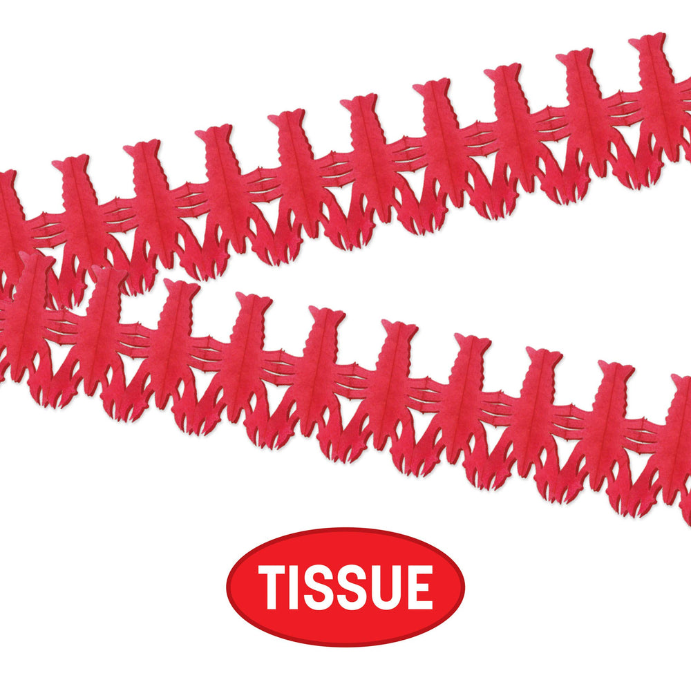 Red Lobster Tissue Paper Garland, 9" x 14' Beistle Red Lobster Tissue Paper Garland, 9" x 14' Bonjour Fete - Party Supplies