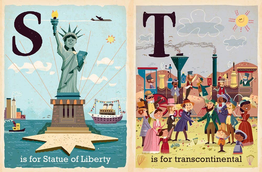 A IS FOR AMERICA: A PATRIOTIC ALPHABET BOOK Gibbs Smith 4th of July A IS FOR AMERICA: A PATRIOTIC ALPHABET BOOK Bonjour Fete - Party Supplies