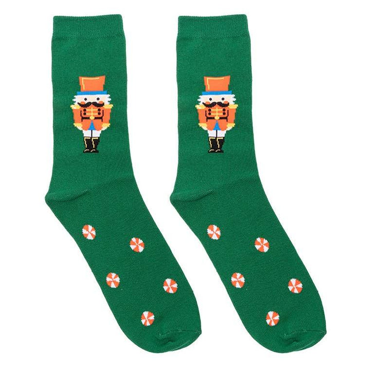 3D Packaged Crew Socks - Holiday - Nutcracker - Green Living Royal Bonjour Fete - Party Supplies