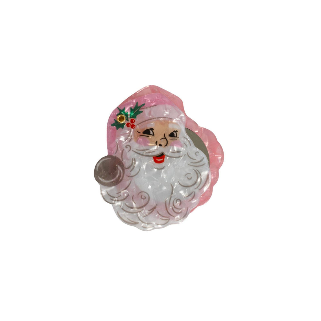 Pink Santa Compact Mirror
