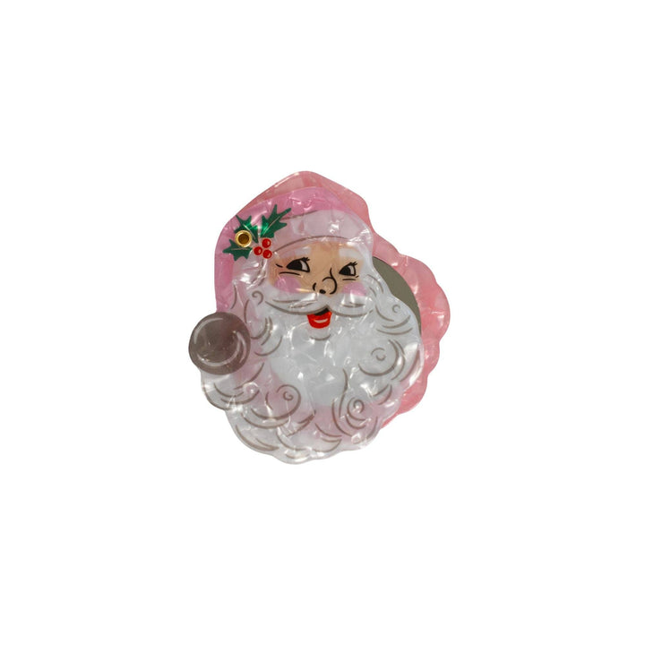 Pink Santa Compact Mirror