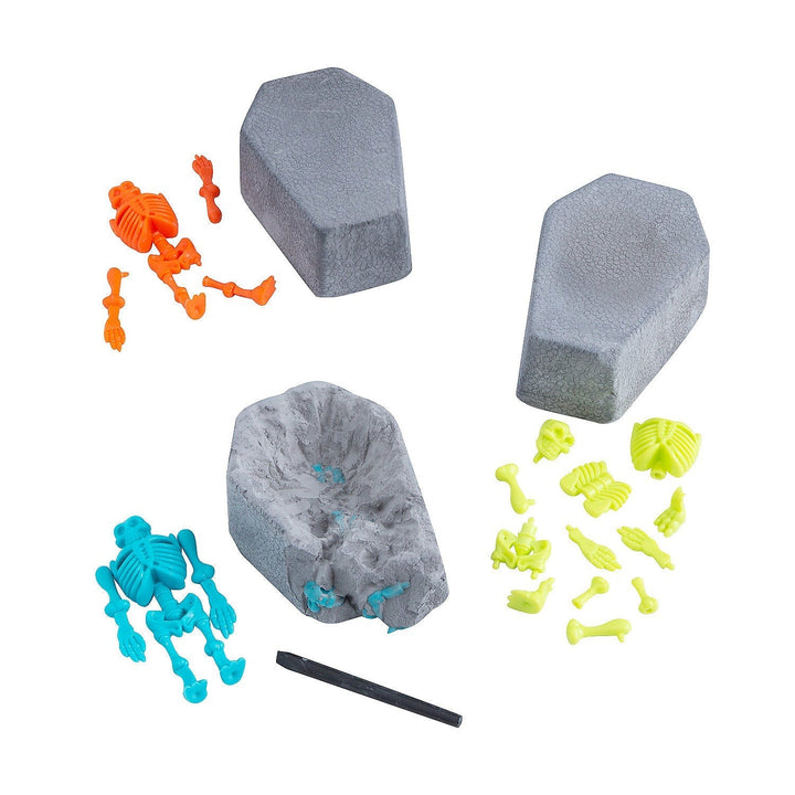 HALLOWEEN DIG IT UP SKELETON COFFINS Fun Express Bonjour Fete - Party Supplies