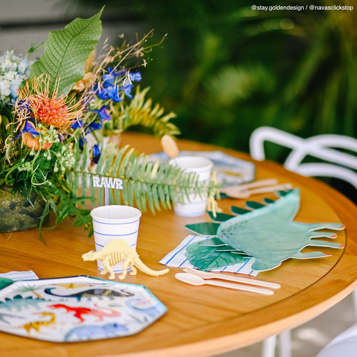 STEGOSAURUS DINOSAUR PLATES Meri Meri Plates Bonjour Fete - Party Supplies