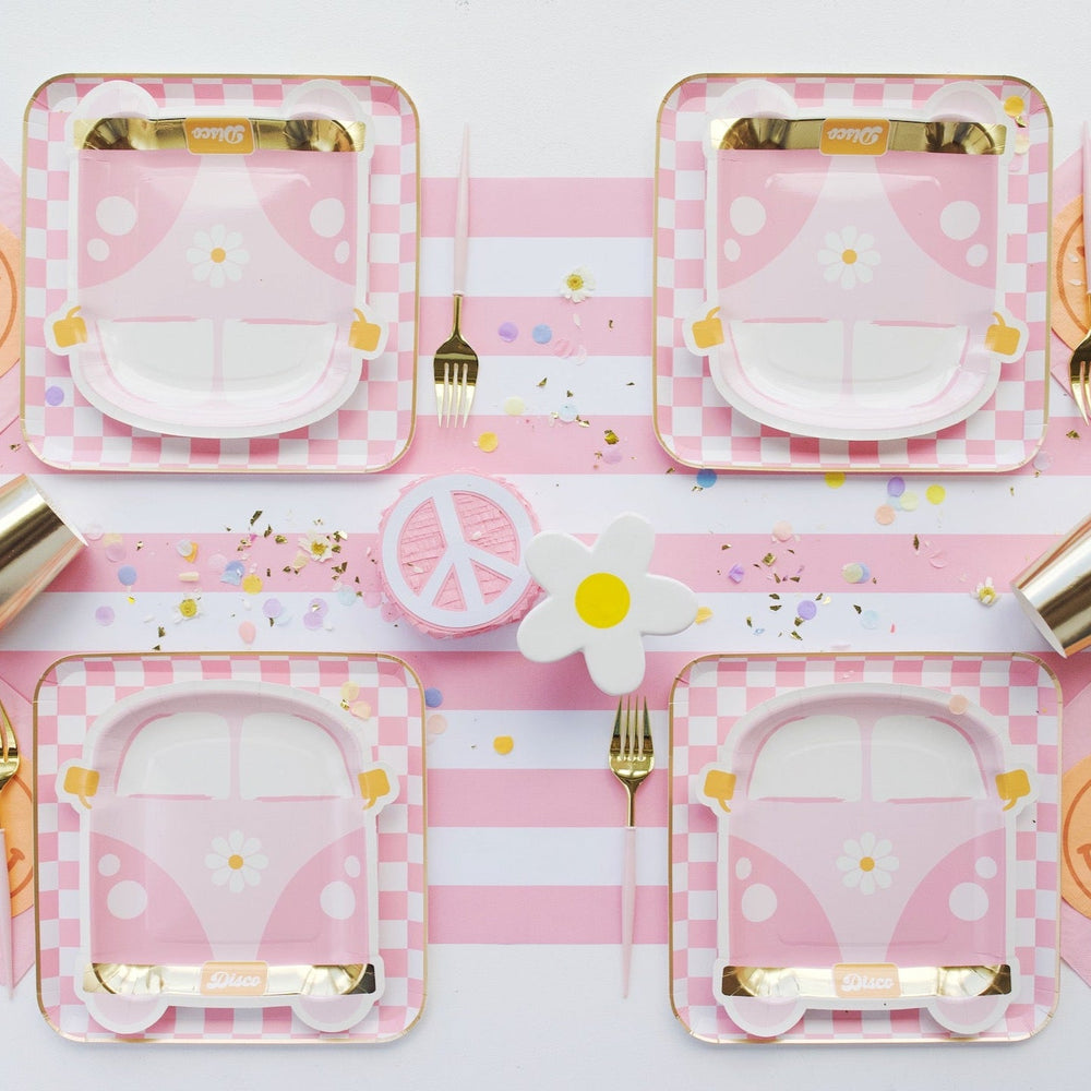 DISCO DAISY VAN PLATES My Mind’s Eye Plates DISCO DAISY VAN PLATES Bonjour Fete - Party Supplies
