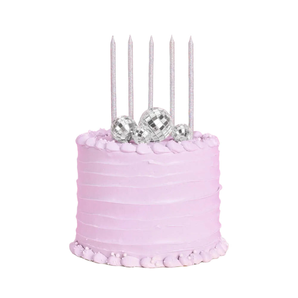 Disco + Iridescent Candle Cake Topper - candles + disco ball cake toppers xo, Fetti cake topper Disco + Iridescent Candle Cake Topper - candles + disco ball cake toppers Bonjour Fete - Party Supplies