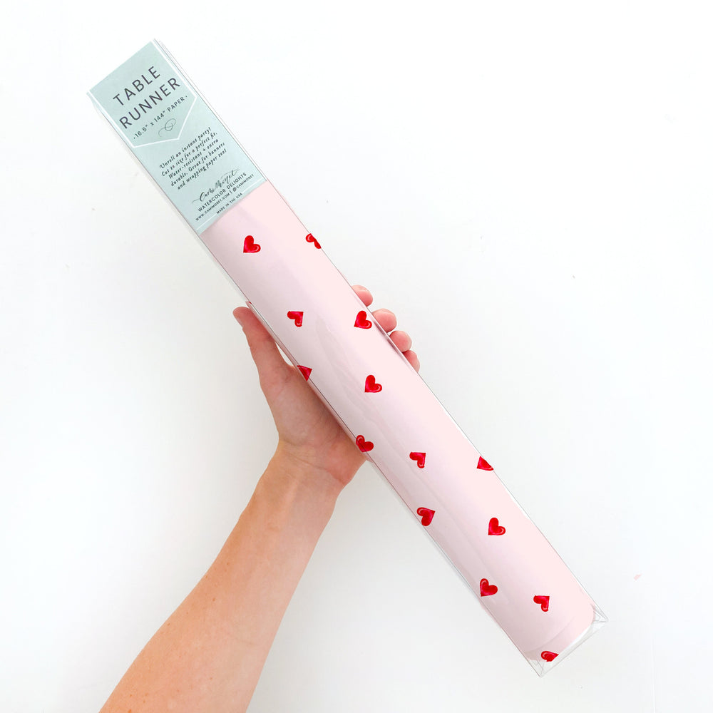 Ditsy Hearts Table Runner Cami Monet Table Runners Ditsy Hearts Table Runner Bonjour Fete - Party Supplies