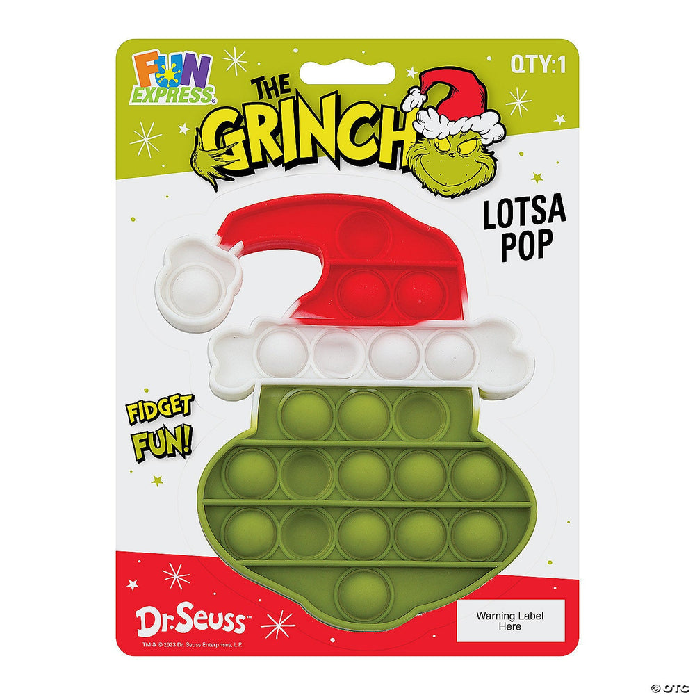 THE GRINCH POPPING TOY Fun Express Stocking Stuffers & Holiday Party Favors THE GRINCH POPPING TOY Bonjour Fete - Party Supplies