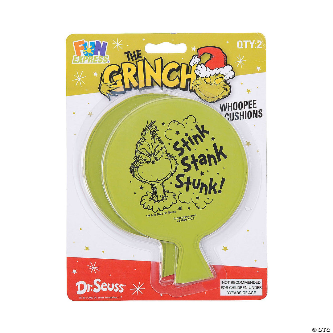 THE GRINCH WHOOPEE CUSHION Fun Express Stocking Stuffers & Holiday Party Favors THE GRINCH WHOOPEE CUSHION Bonjour Fete - Party Supplies