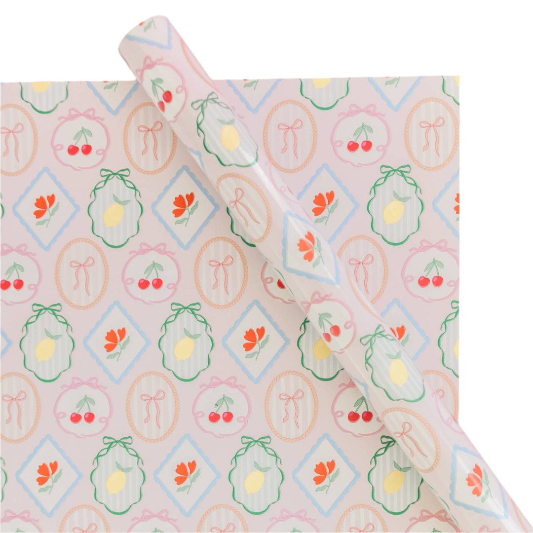 FRUIT COCKTAIL WRAPPING PAPER SHEETS Rock Paper Scissors Gift Wrapping FRUIT COCKTAIL WRAPPING PAPER SHEETS Bonjour Fete - Party Supplies