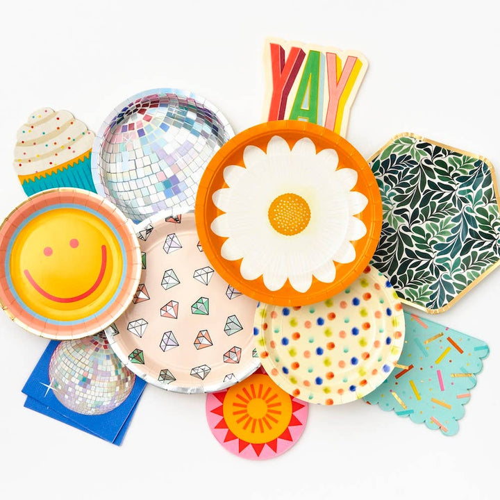 DISCO BALL SMALL PLATES Paper Source Wholesale Plates DISCO BALL SMALL PLATES Bonjour Fete - Party Supplies
