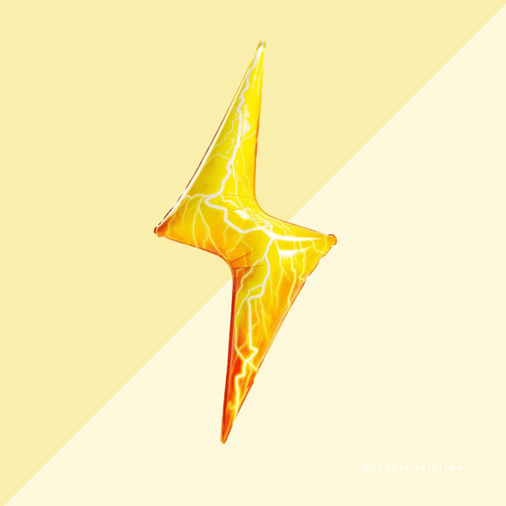Lightning Bolt Foil Balloon