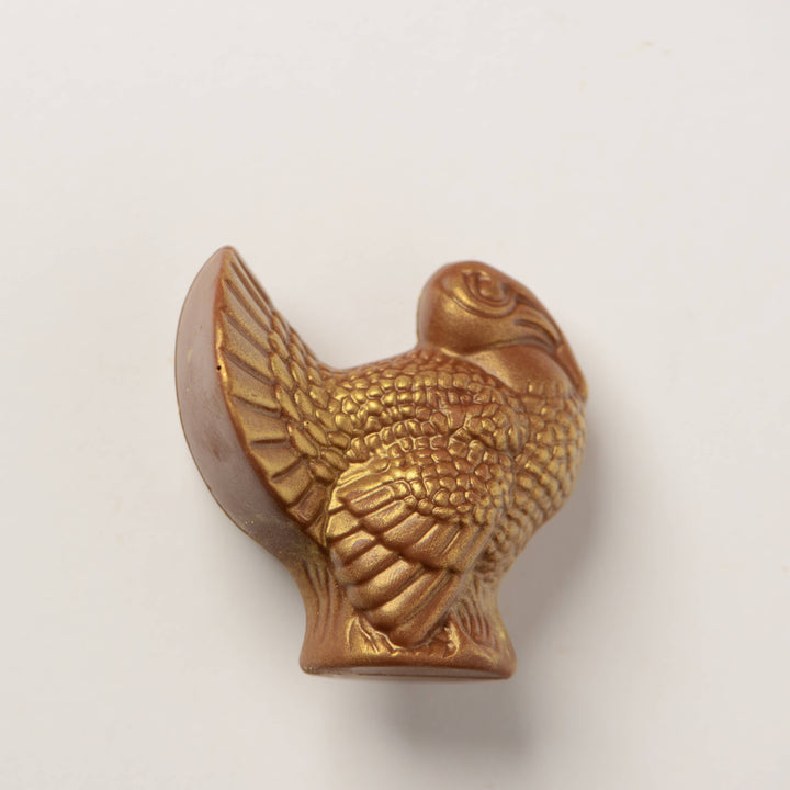Fall Thanksgiving Solid Turkey with Gold Luster Dust: Milk chocolate Lift Chocolate Fall Thanksgiving Solid Turkey with Gold Luster Dust: Milk chocolate Bonjour Fete - Party Supplies
