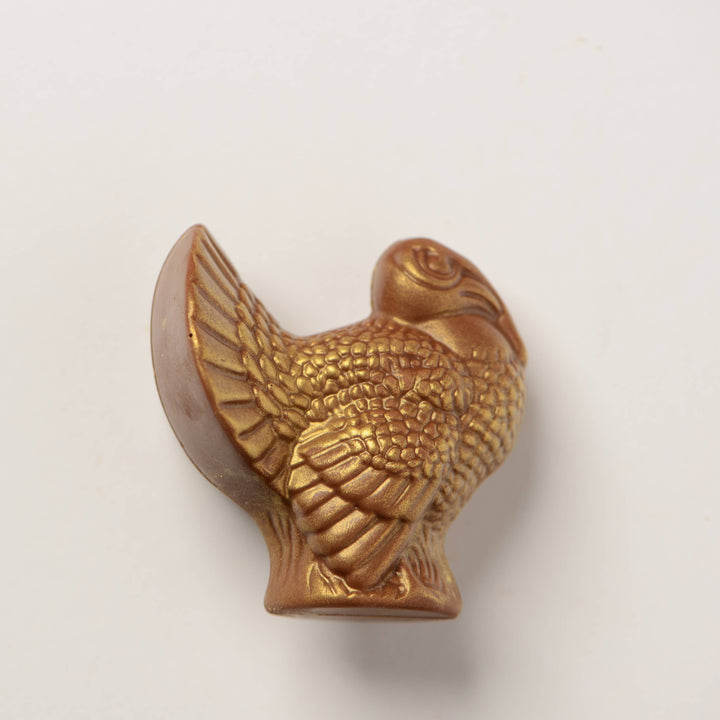 Fall Thanksgiving Solid Turkey with Gold Luster Dust: Dark chocolate Lift Chocolate Fall Thanksgiving Solid Turkey with Gold Luster Dust: Dark chocolate Bonjour Fete - Party Supplies