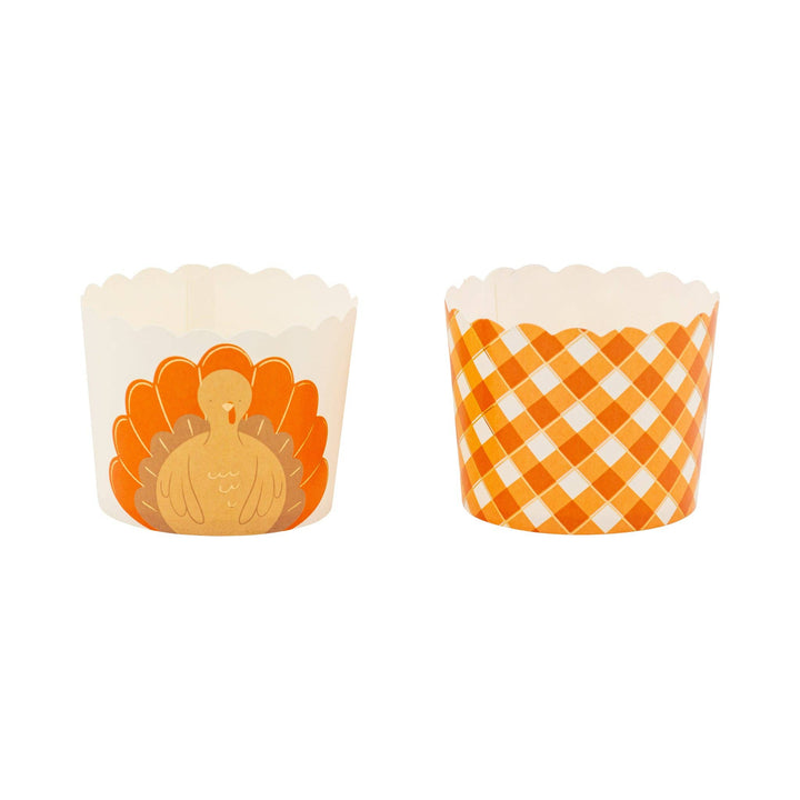 FOILED ORANGE TURKEY BAKING CUPS My Mind’s Eye Thanksgiving Baking & Treats FOILED ORANGE TURKEY BAKING CUPS Bonjour Fete - Party Supplies