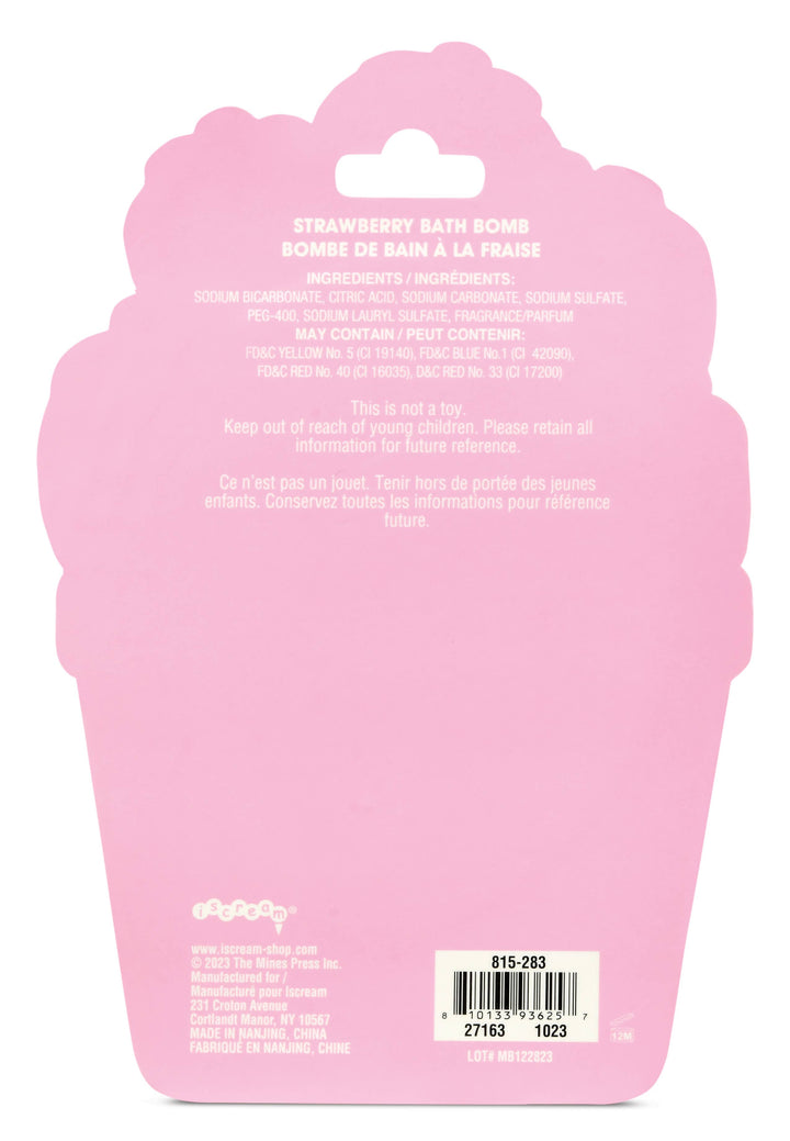 STRAWBERRY BATH BOMB Iscream Bath & Body STRAWBERRY BATH BOMB Bonjour Fete - Party Supplies