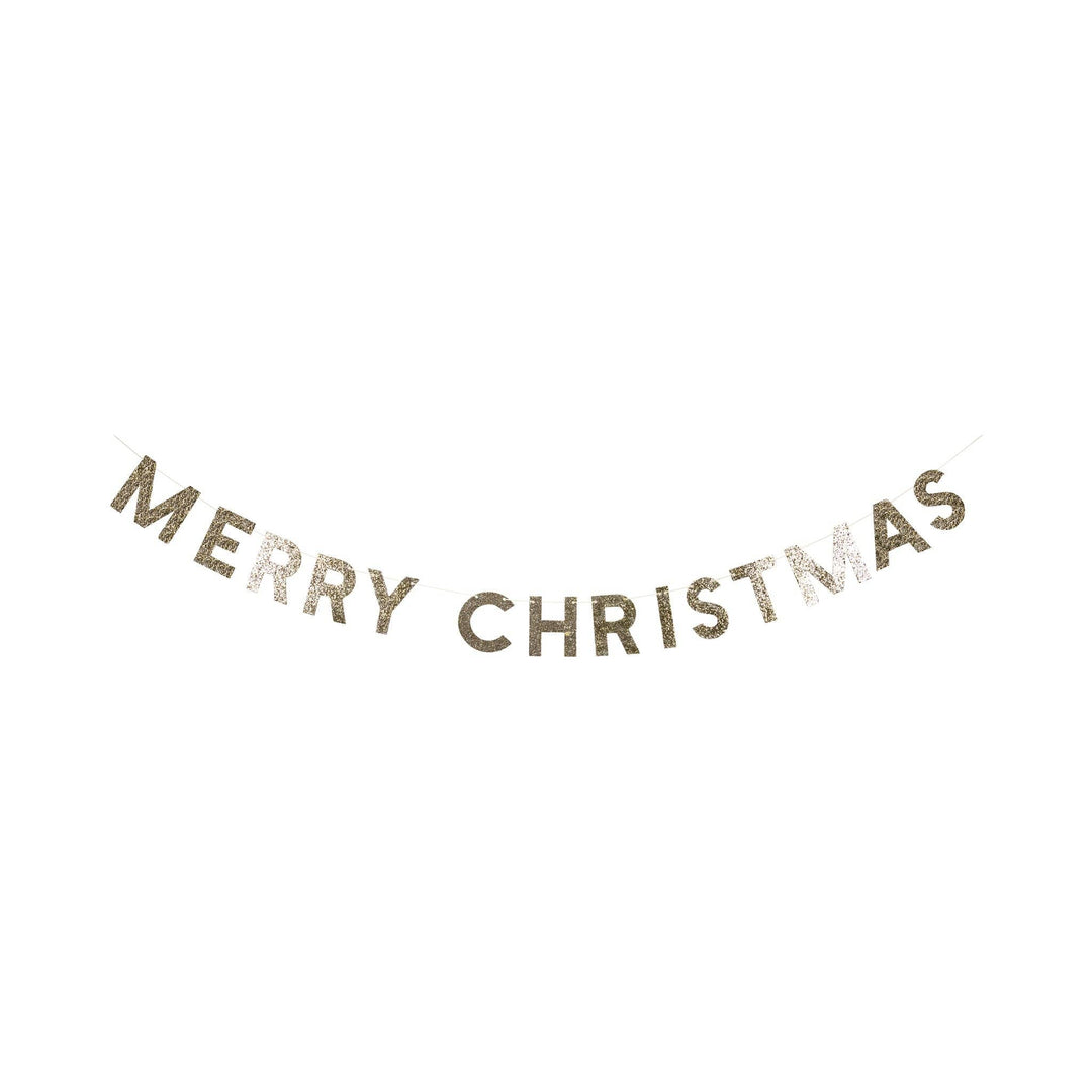 PLHB355 - Chunky Gold Glitter Merry Christmas Banner My Mind’s Eye PLHB355 - Chunky Gold Glitter Merry Christmas Banner Bonjour Fete - Party Supplies