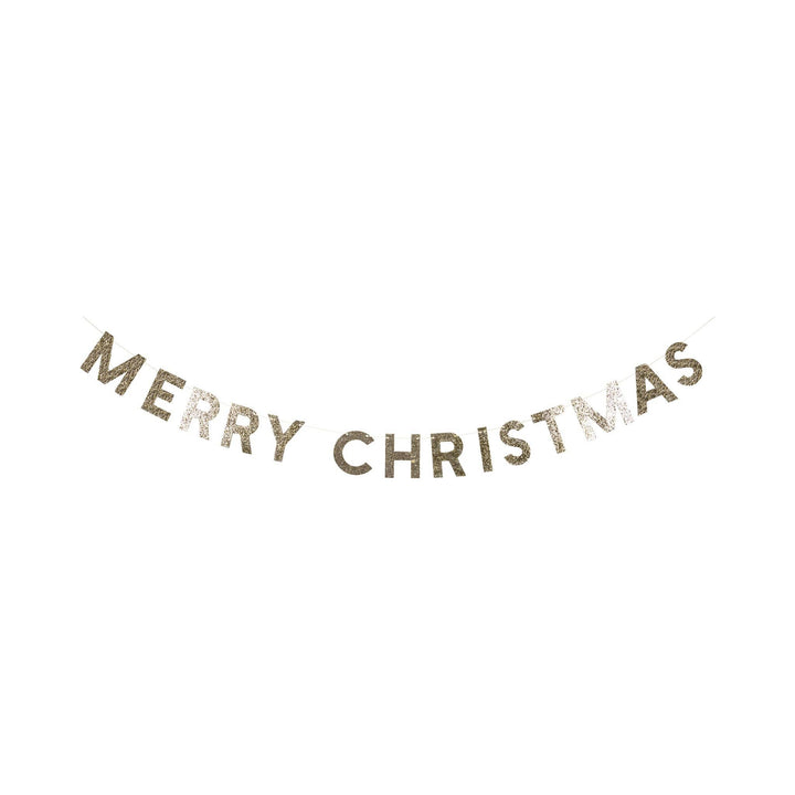 PLHB355 - Chunky Gold Glitter Merry Christmas Banner My Mind’s Eye PLHB355 - Chunky Gold Glitter Merry Christmas Banner Bonjour Fete - Party Supplies
