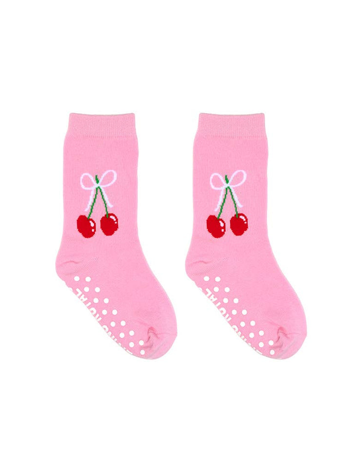 3D Packaged Crew Socks - Kids - Cherries Tied w/ Bow - Pink Living Royal 3D Packaged Crew Socks - Kids - Cherries Tied w/ Bow - Pink Bonjour Fete - Party Supplies