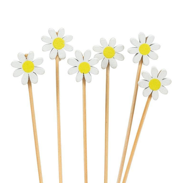 100 Piece White Daisy Pick-4.5"L Abbott 100 Piece White Daisy Pick-4.5"L Bonjour Fete - Party Supplies