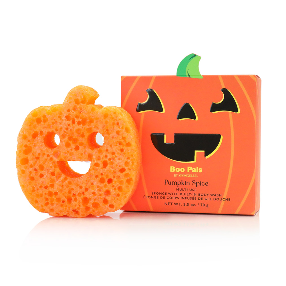 PUMPKIN SPICE SHOWER BUFFER SPONGE Spongellé Halloween Party Favors & Boo Baskets Bonjour Fete - Party Supplies
