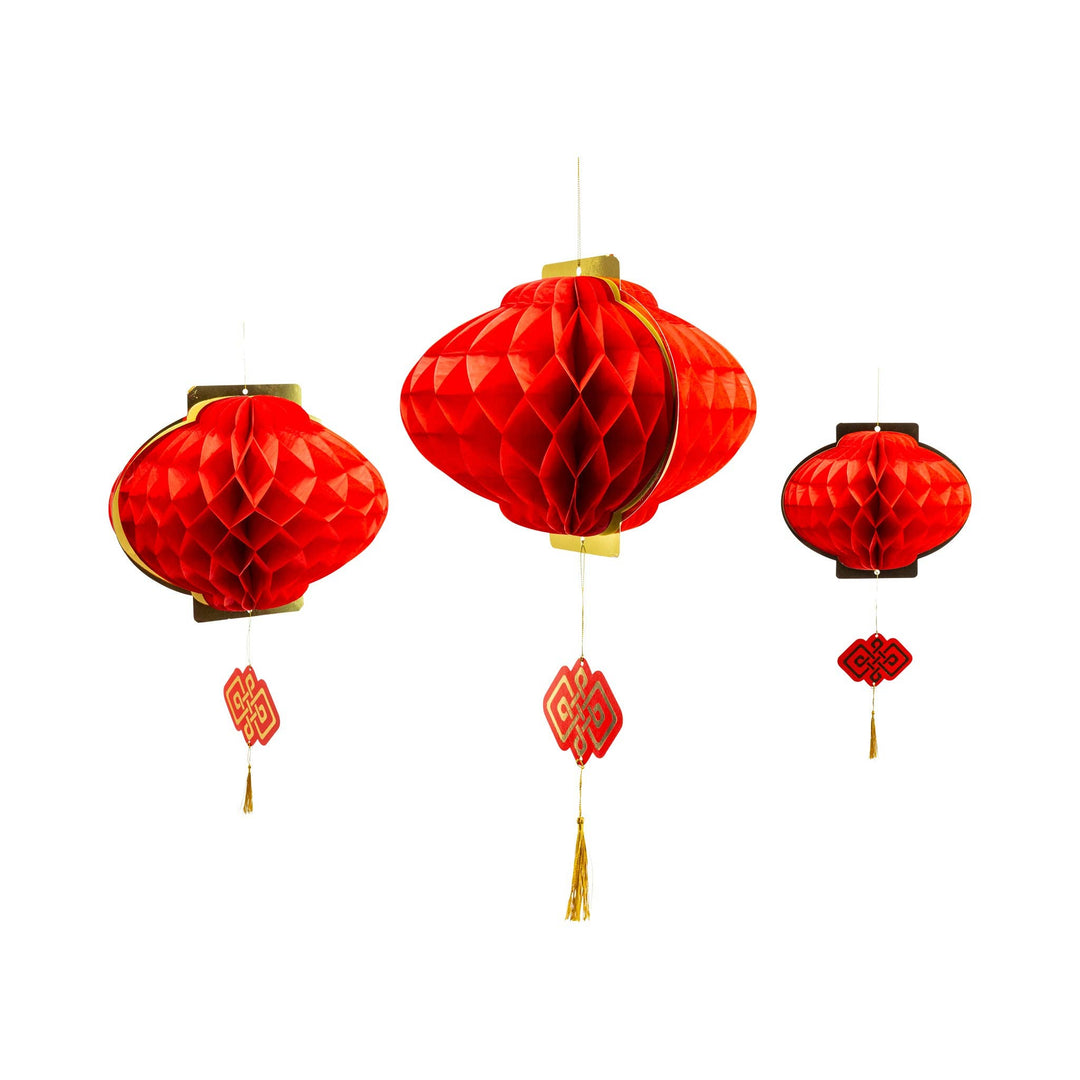 PLNY118 - Honeycomb Lantern Hanging Decorations My Mind’s Eye PLNY118 - Honeycomb Lantern Hanging Decorations Bonjour Fete - Party Supplies