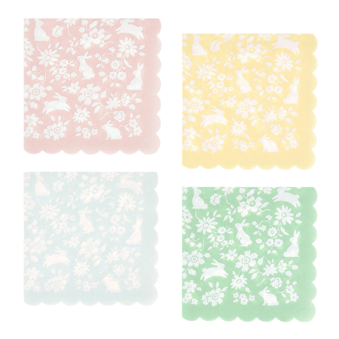 Ditsy Bunny Small Napkins Meri Meri Ditsy Bunny Small Napkins Bonjour Fete - Party Supplies
