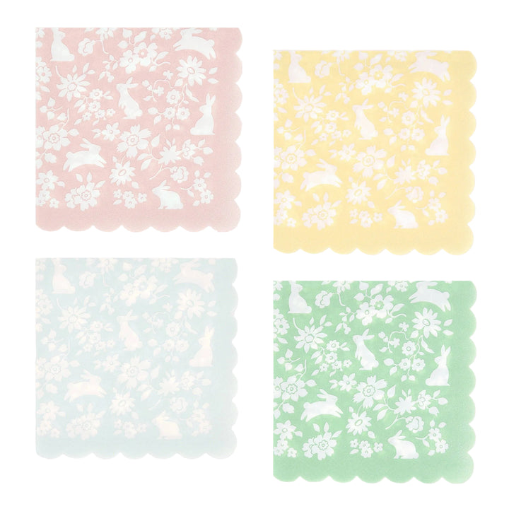 Ditsy Bunny Small Napkins Meri Meri Ditsy Bunny Small Napkins Bonjour Fete - Party Supplies