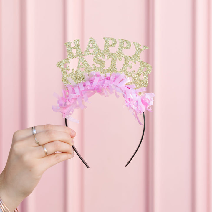 HAPPY EASTER PARTY CROWN HEADBAND Festive Gal Party Hats & Sashes Bonjour Fete - Party Supplies