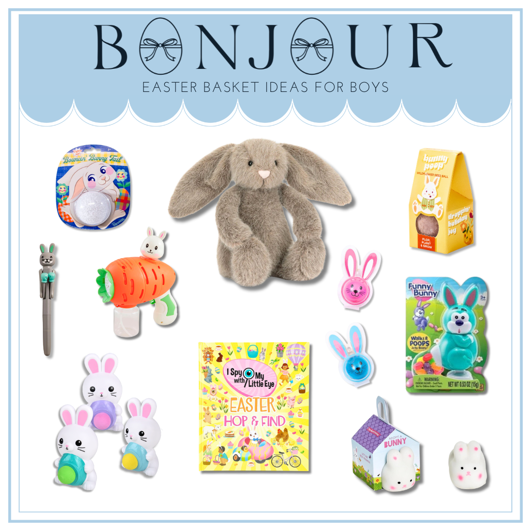Collection of Easter basket items for boys 