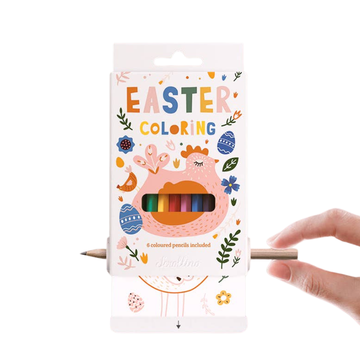 EASTER COLORING BOOK Scrollino Easter Gifts & Basket Fillers Bonjour Fete - Party Supplies