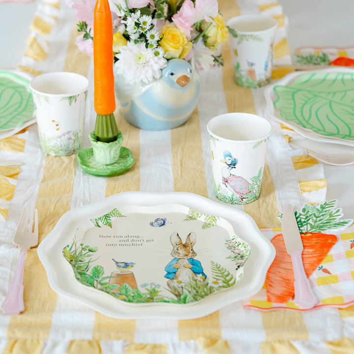 FRENCH CRÈME COMPOSTABLE DINNER PLATES Bonjour Fete Plates FRENCH CRÈME COMPOSTABLE DINNER PLATES Bonjour Fete - Party Supplies