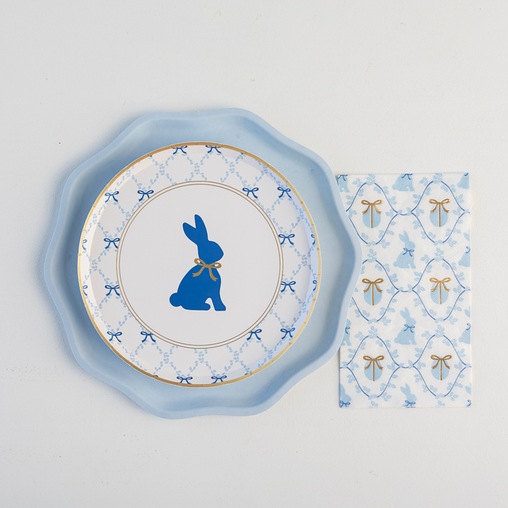 GRAND MILLENNIAL EASTER SMALL ROUND PLATES Bonjour Fete Plates GRAND MILLENNIAL EASTER SMALL ROUND PLATES Bonjour Fete - Party Supplies