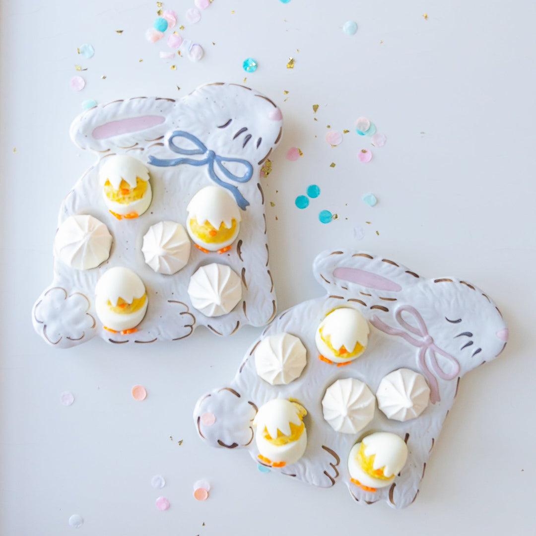 BUNNY DEVILED EGG PLATTER Mud Pie Easter Home BUNNY DEVILED EGG PLATTER Bonjour Fete - Party Supplies