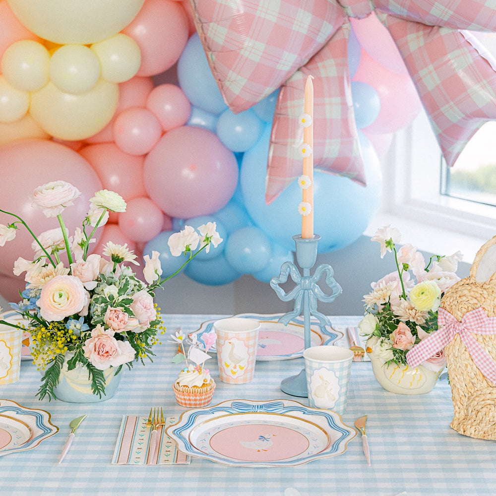 PINK DAISY TAPER CANDLES Meri Meri Easter Home PINK DAISY TAPER CANDLES Bonjour Fete - Party Supplies