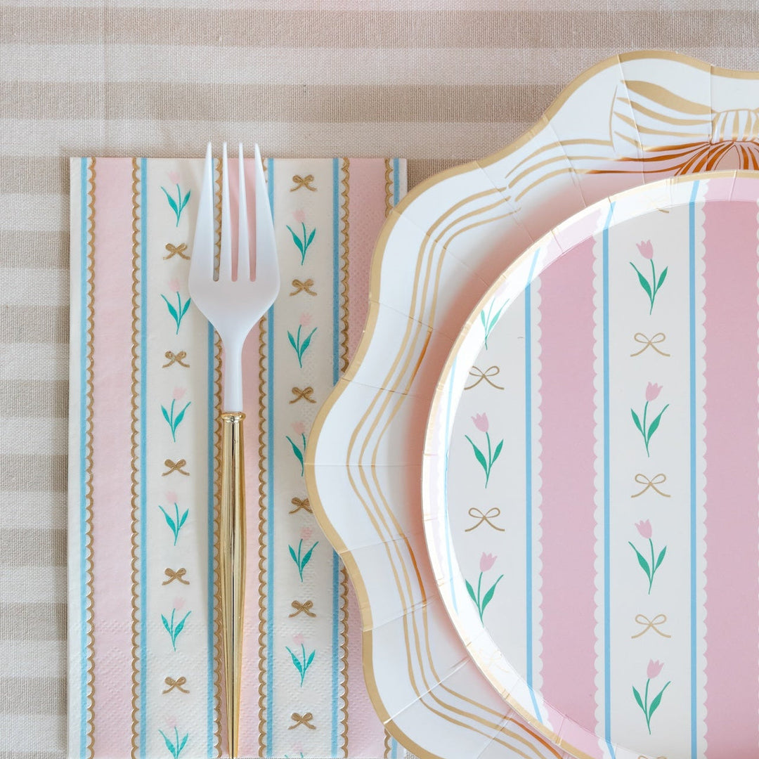 EASTER PASTEL FLORAL SMALL PLATES (MULTIPACK) Bonjour Fete Plates EASTER PASTEL FLORAL SMALL PLATES (MULTIPACK) Bonjour Fete - Party Supplies