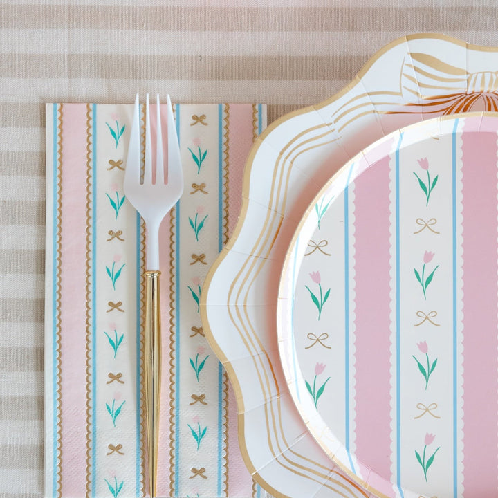 EASTER PASTEL FLORAL SMALL PLATES (MULTIPACK) Bonjour Fete Plates EASTER PASTEL FLORAL SMALL PLATES (MULTIPACK) Bonjour Fete - Party Supplies