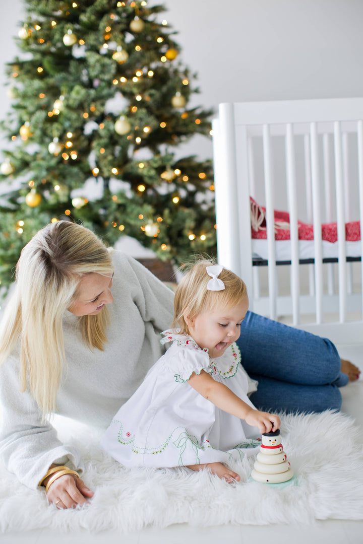 Wooden Snowman Stacking Toy Set, Holiday Baby Toddler Gift Pearhead Wooden Snowman Stacking Toy Set, Holiday Baby Toddler Gift Bonjour Fete - Party Supplies