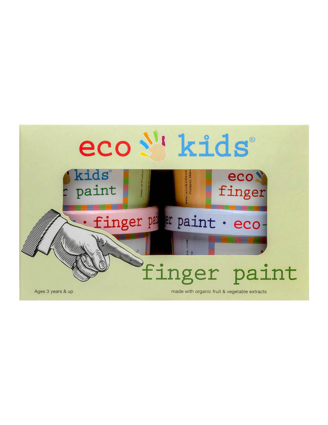 FINGER PAINT KIT - ORGANIC & ALL-NATURAL eco-kids Arts & Crafts Bonjour Fete - Party Supplies