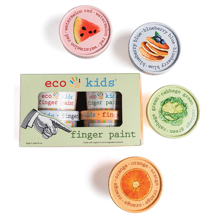 FINGER PAINT KIT - ORGANIC & ALL-NATURAL eco-kids Arts & Crafts Bonjour Fete - Party Supplies