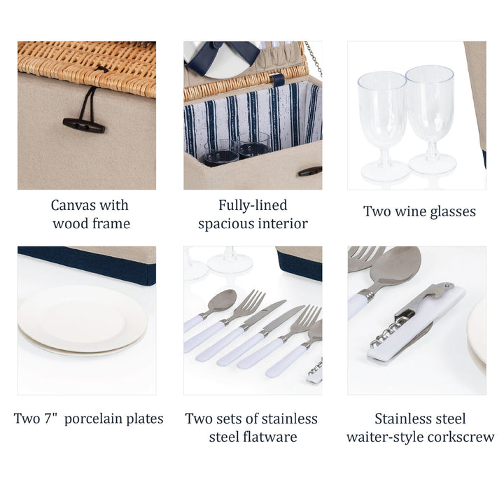 Boardwalk Picnic Basket for 2 - Bonjour Fête 