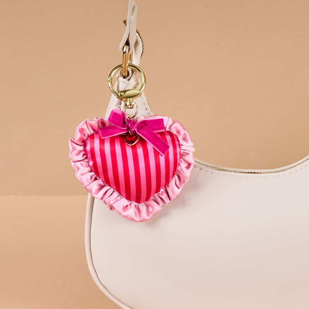 PUFFY HEART BAG CHARM The Darling Effect PUFFY HEART BAG CHARM Bonjour Fete - Party Supplies
