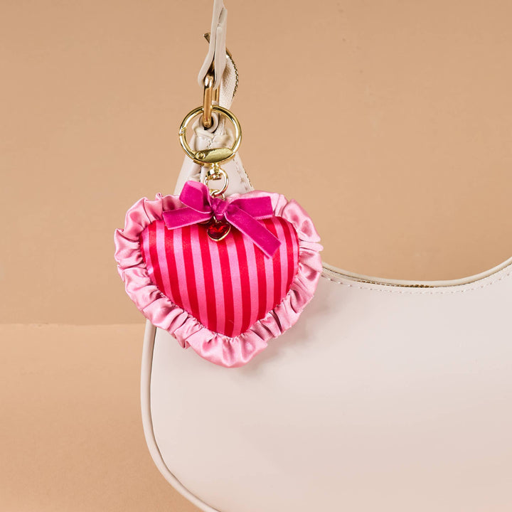 PUFFY HEART BAG CHARM The Darling Effect PUFFY HEART BAG CHARM Bonjour Fete - Party Supplies