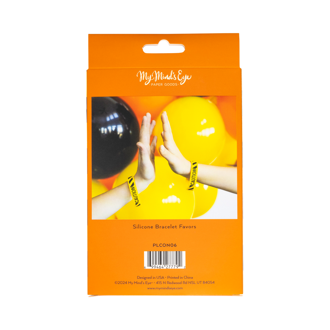 PLCON06 - Construction Party Favor Rubber Bracelets My Mind’s Eye PLCON06 - Construction Party Favor Rubber Bracelets Bonjour Fete - Party Supplies
