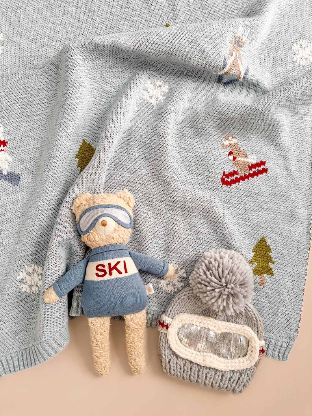 Plush Bear Ski Baby Kids Toy Animal Gift Winter Sport Snow The Blueberry Hill Plush Bear Ski Baby Kids Toy Animal Gift Winter Sport Snow Bonjour Fete - Party Supplies