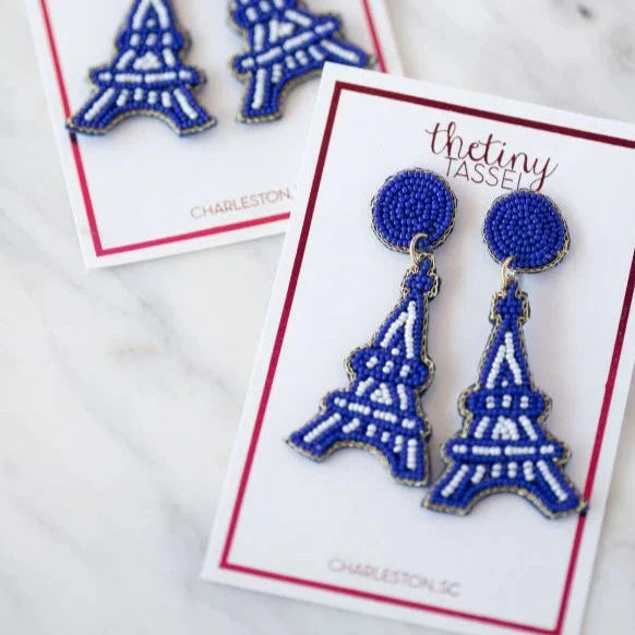 The Eiffel Earring TheTinyTassel Beaded Earrings Bonjour Fete - Party Supplies
