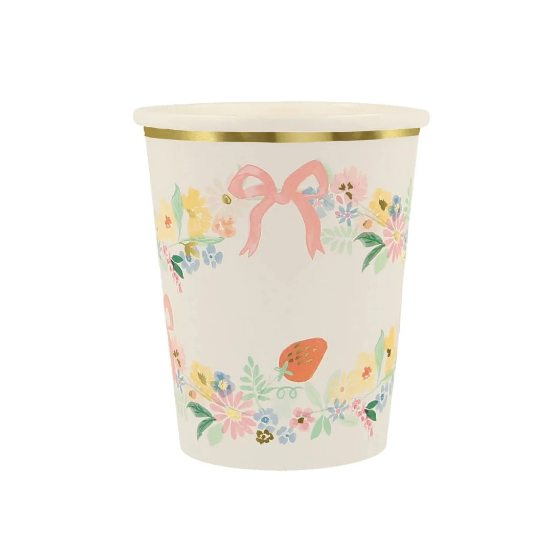 Elegant Floral Cups Bonjour Fete Party Supplies Easter Decor