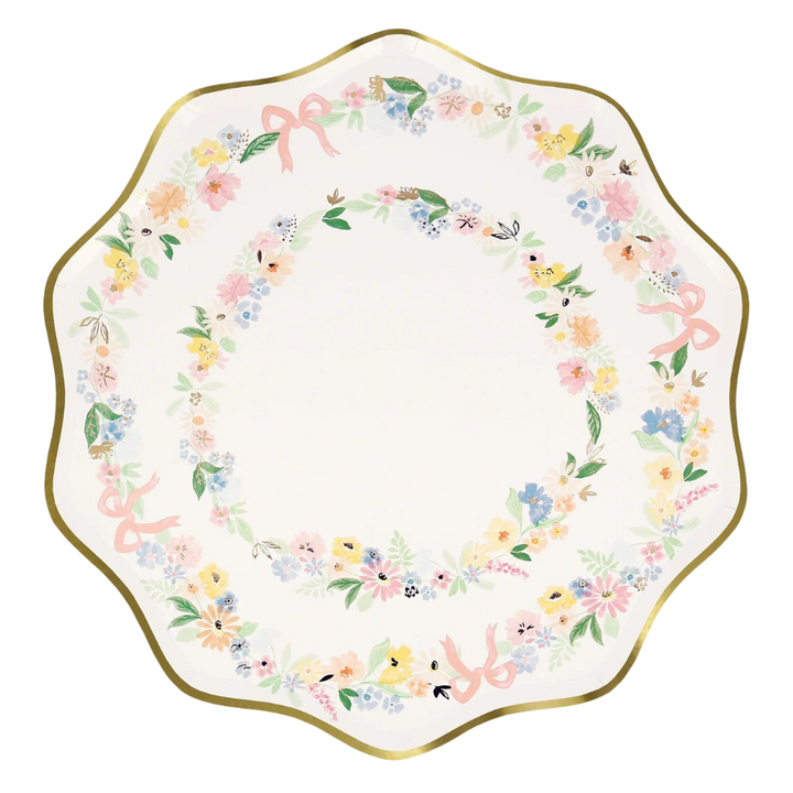 Elegant Floral Plates Bonjour Fete Party Supplies Easter Decor