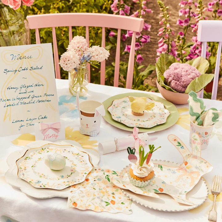 Elegant Floral Plates Bonjour Fete Party Supplies Easter Decor
